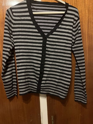 Viscose cardigan used, size medium, black and white