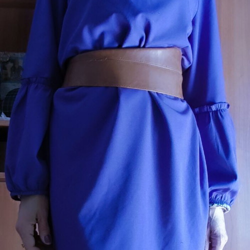 Purple dress used, medium to small, long sleeves, deep neckline