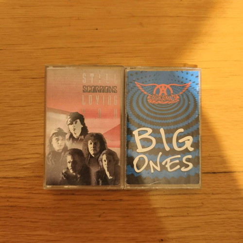 Aerosmith and Scorpions cassette tapes used