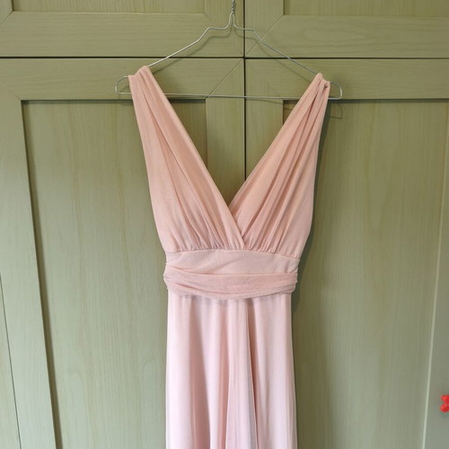 Maxi dress pink tulle with cups, like new, size M