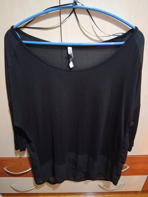 Γυναικεία μπλούζα Stradivarius μαύρη, σαν καινούργια, μέγεθος XL