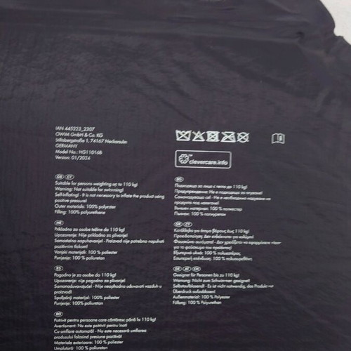 Inflatable camping mattress like new with side button for second