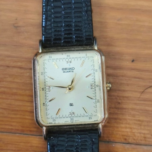 Seiko men's black watch like new