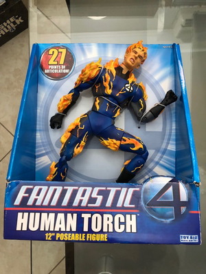 Human Torch Johnny Storm φιγούρα 12 ιντσών καινούργια με 27 σημεία άρθρωσης