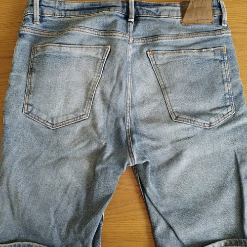 Mango Man men's denim shorts used, light blue