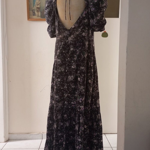 ASOS maxi dress cotton dark gray like new, sizes L/XL