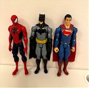 Spider Man, Batman, Superman Φιγούρες