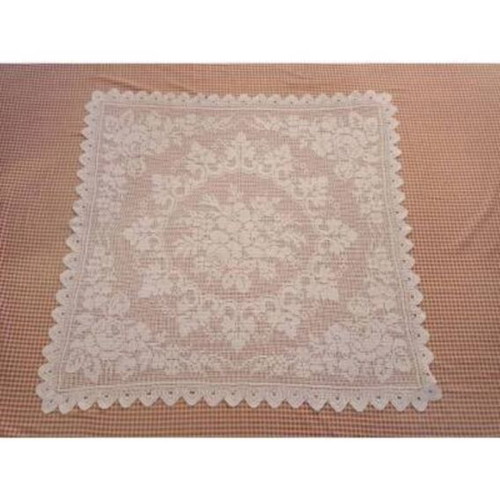 Knitted doily new for small table with crochet