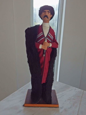 Traditional Abkhazian doll new with ceramic head and hands