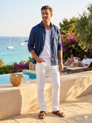 3Guys white denim five-pocket pants new, cotton size 29 Small