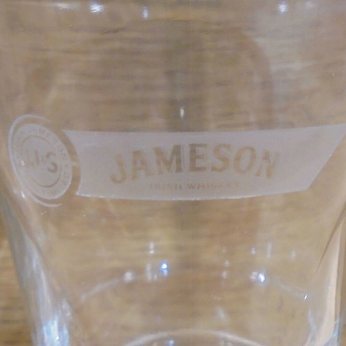 Jameson Irish Whiskey set of two promotional glasses used