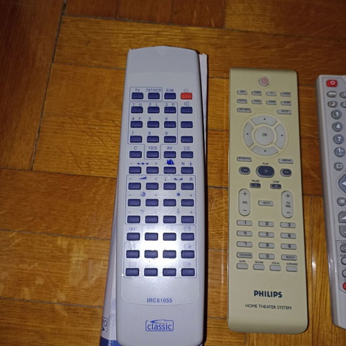 Set of 7 different TV remote controls