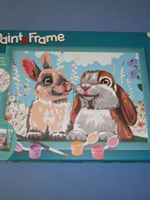 Paint & Frame paint by numbers new, Cute Bunnies
