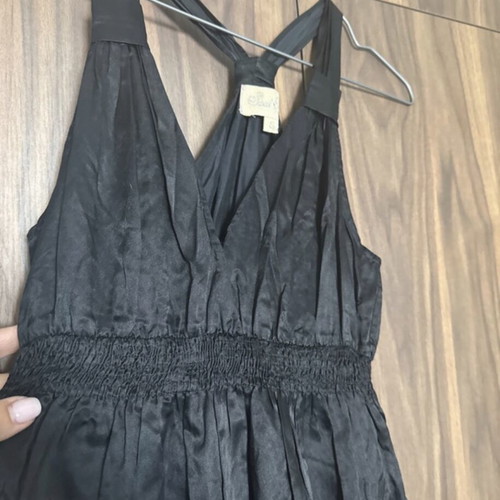Mini dress like new, black, summer style with smocked waist and lining
