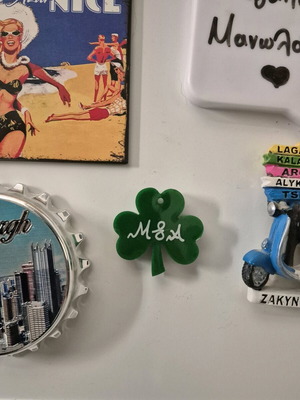Panathinaikos Clover Magnet made to order with name or initials