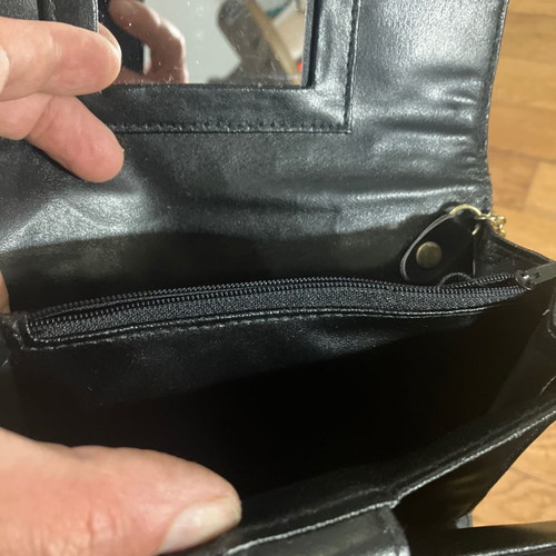 Vintage leather wallet set used