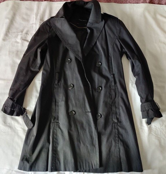 Καπαρντίνα Zara Basic, μαύρο χρώμα, μέγεθος XL
