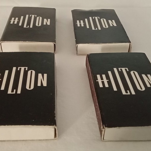 Set of 4 collectible Hilton Sydney Australia matchboxes used, 1970s