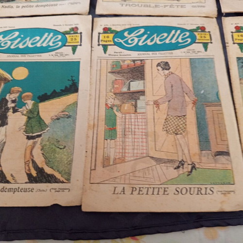 Lisette French magazines used, set of 6 from 1929