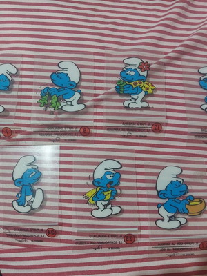 Smurfs collectible cards used, plastic, pack