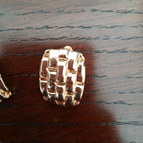 Steel earrings new in gold color
