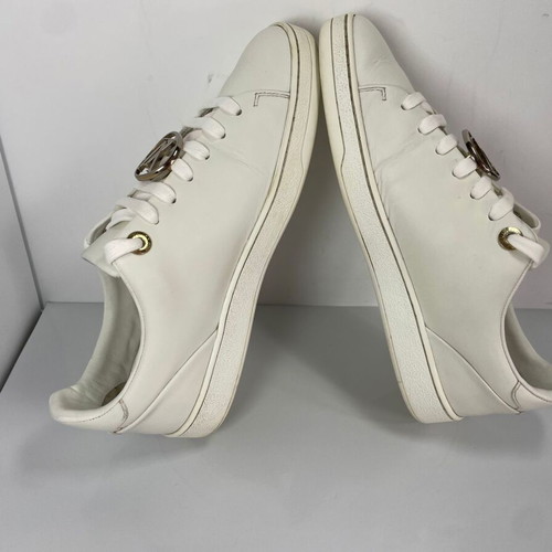 Louis Vuitton Frontrow leather sneakers used, white, size 37