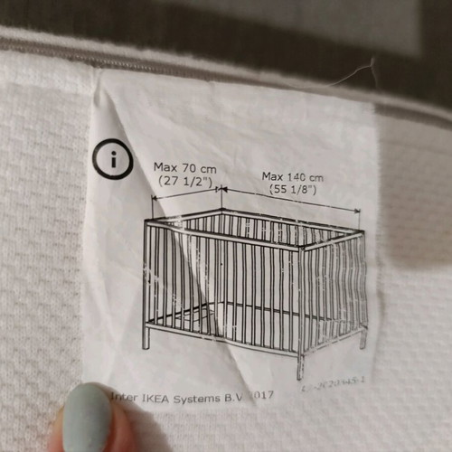 IKEA foam mattress like new, 140x70cm with LENAST protector