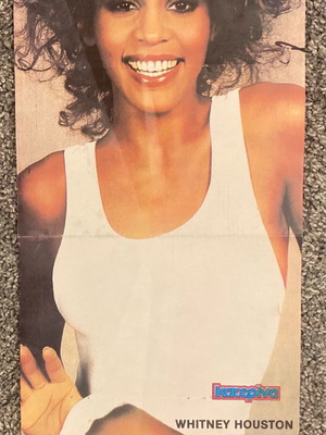 Αφίσα Whitney Houston από ένθετο περιοδικού σαν καινούργιο