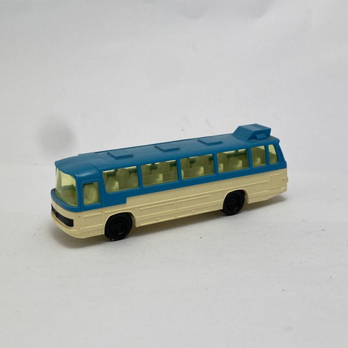 Mercedes-Benz O 302 toy bus used, blue beige, scale 1/87