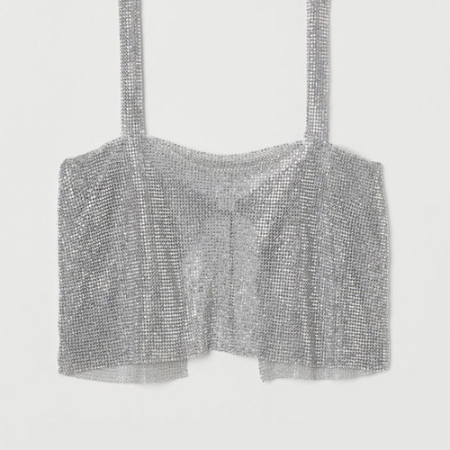 Metallic top used, size small
