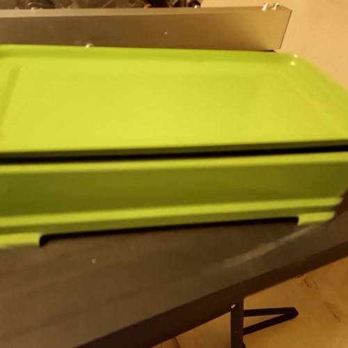EKS manual retro kitchen scale used, green