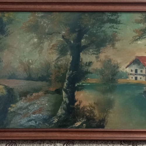 Oil painting used