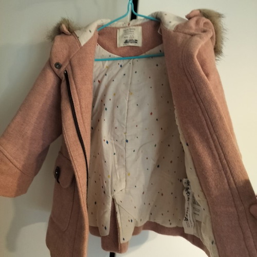Zara pink children's coat like new for girl 2-3 years old