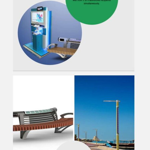 Smart Solar Bench with Energy Storage and Emergency SOS Button