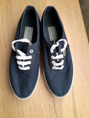 Lacoste navy canvas shoes size 43 like new