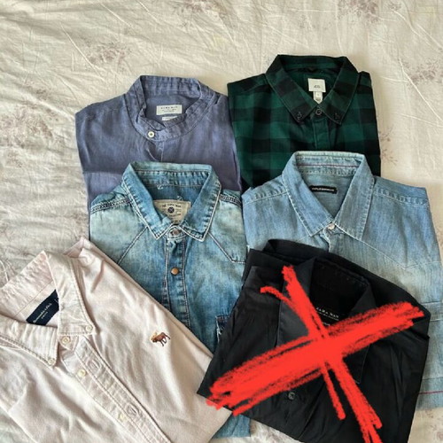 Men's dress shirts large like new, pack of 4 pieces