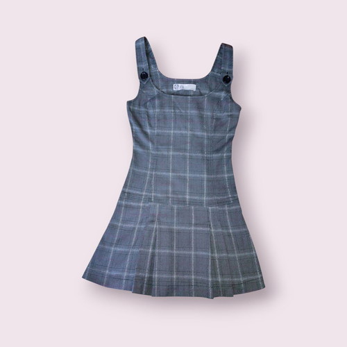 Elements by Kenvelo gray plaid mini pleated dress size XS like new