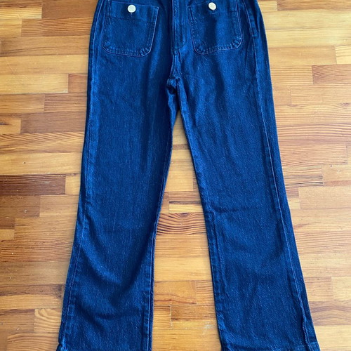 Zara medium jeans with gold buttons used