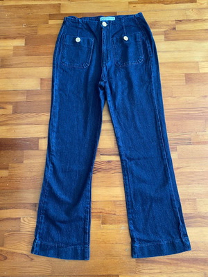Zara medium jeans with gold buttons used