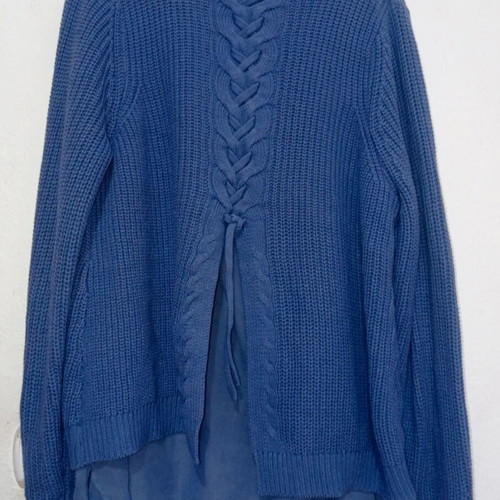 Pullover with transparency like new, blue and purple