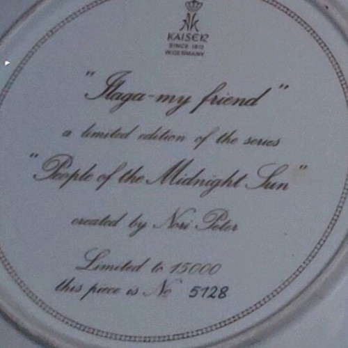 People of the Midnight Sun decorative plates by Nori Peter like new, Kaizer porcelain