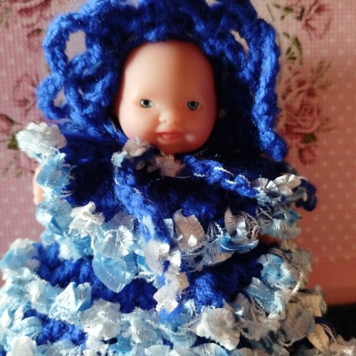 Doll with Handmade Dress and Hat New