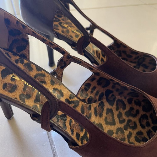 Kalogirou leather heels size 39, like new, brown