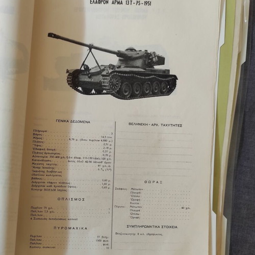 Military illustrated tank catalogs, five, like new, Greek language