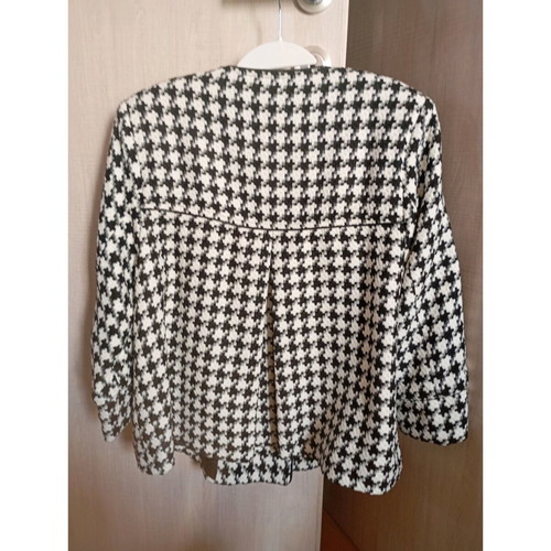 Makis Tselios Fashion women's jacket like new, black and white houndstooth, size M