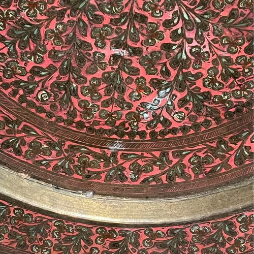 Vintage copper tray 31cm used