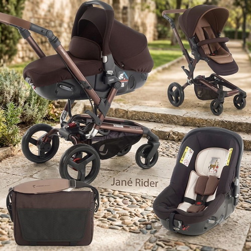 Jane Rider 3in1 stroller system, brown/bronze