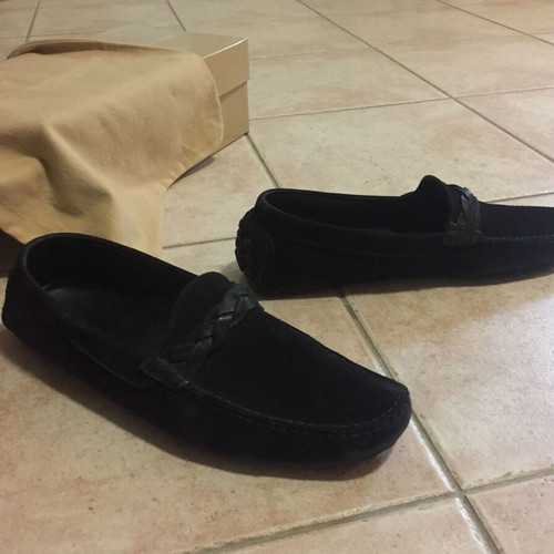Sergio Rossi Black Suede Loafers No 45 used