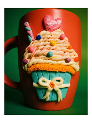 Κούπα χειροποίητη με cupcake καινούργια