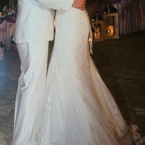 Wedding dress mermaid line broken white, like new, size M